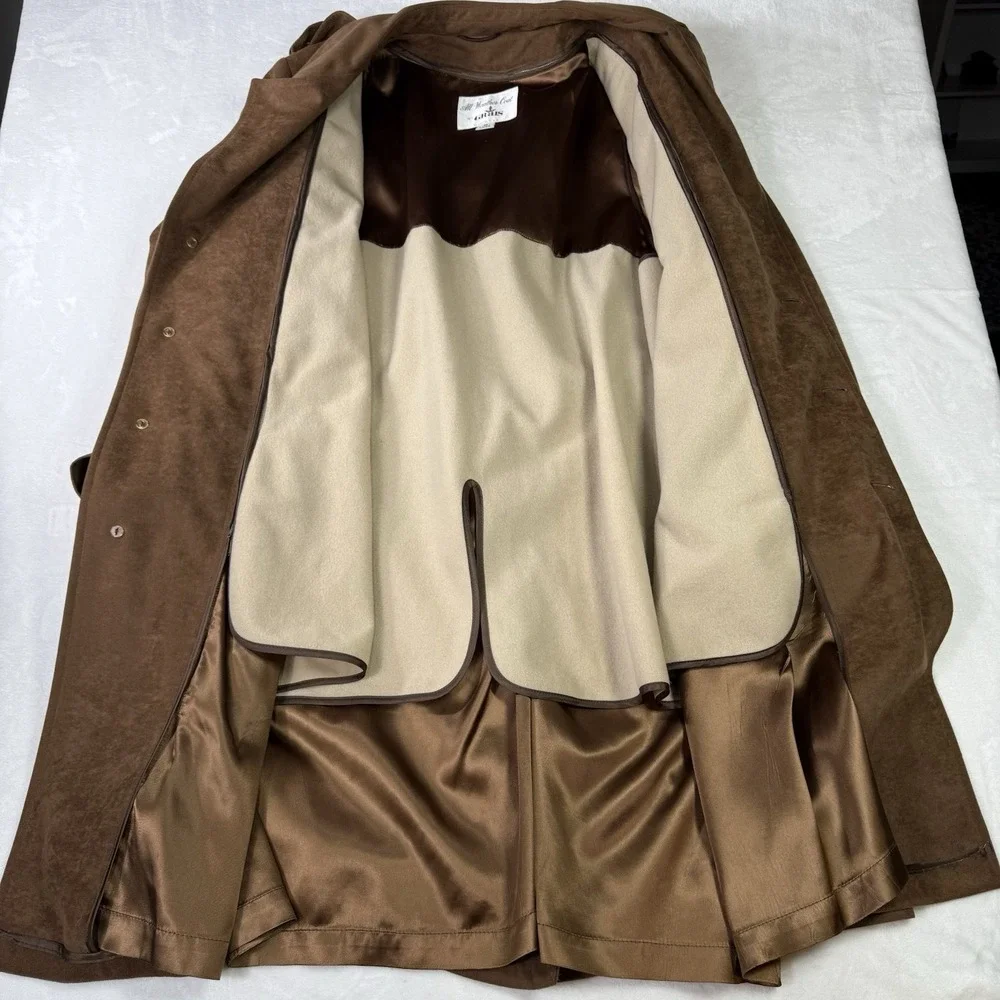 Vintage Grais‎ Western Overcoat Mens 42L Chocolate Jacket Coat Made in USA Liner